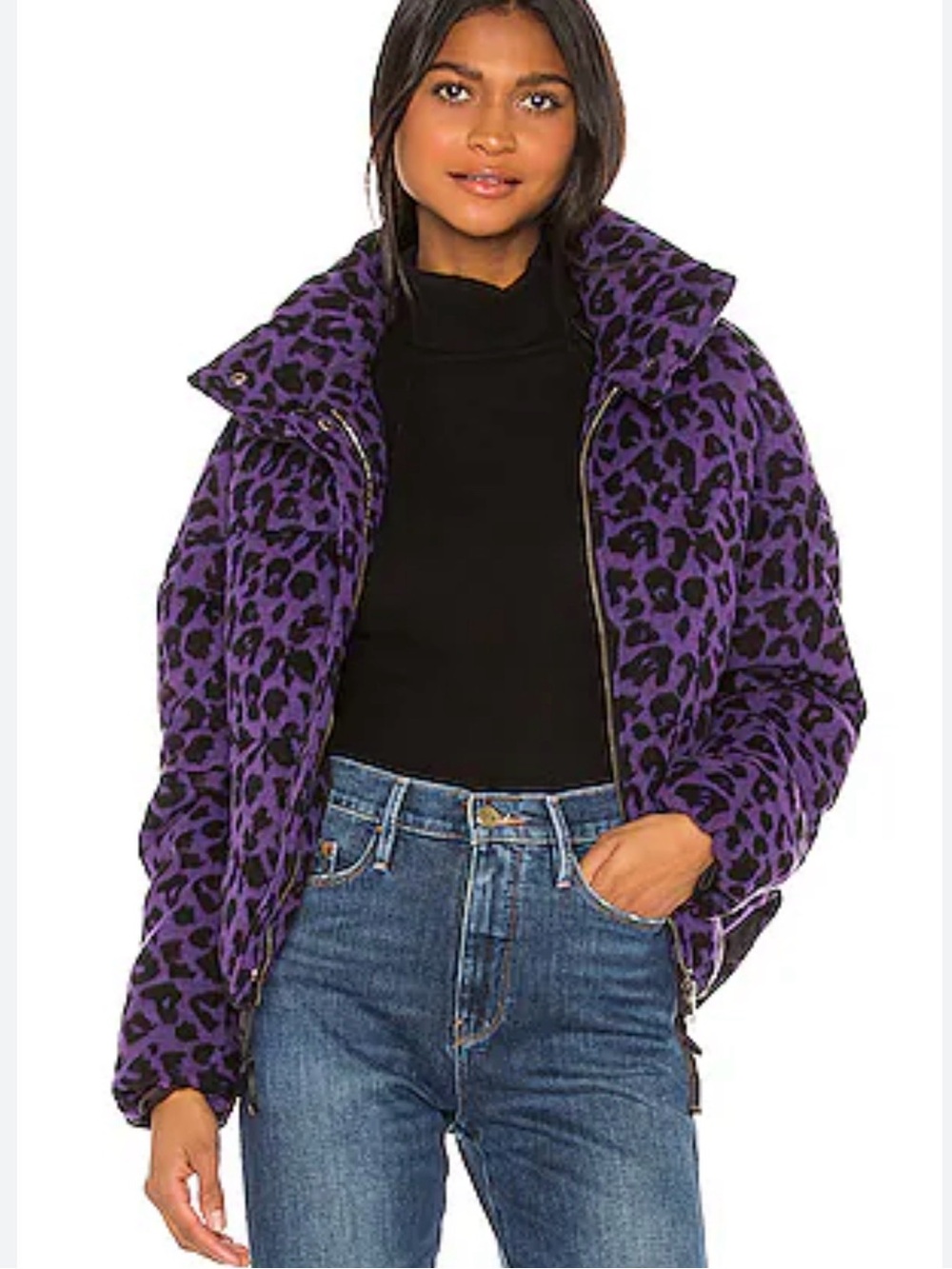 Apparis cheetah puffer jacket xs